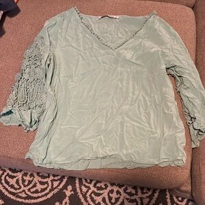 Green Lace Blouse